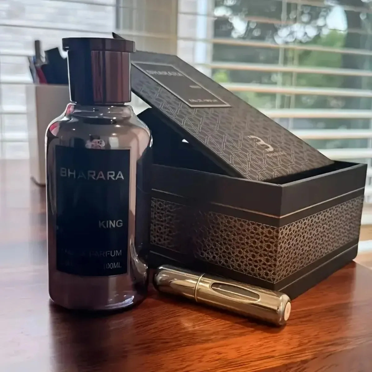 Bharara King Eau De Parfum 100ml for Men Citrus Fruity Cologne Orange Amber Musk Vanilla Long Lasting Fragrance for Luxury Gift