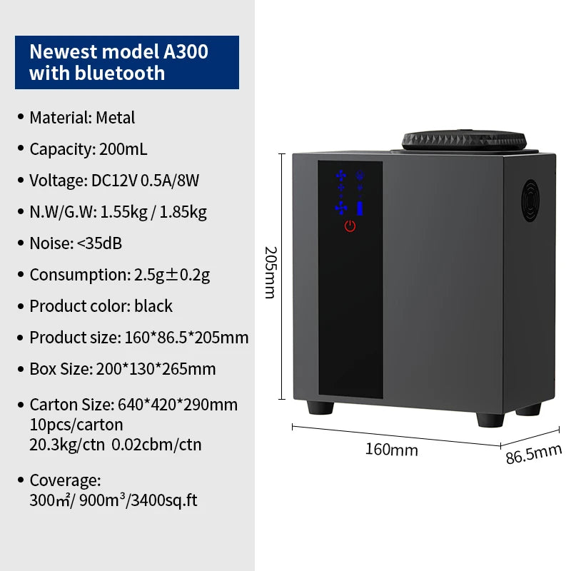 Commercial HVAC Scent Diffuser Waterless Aromatherapy Diffuser Machine Essential Oil Diffuser for Home Hotel WIFI