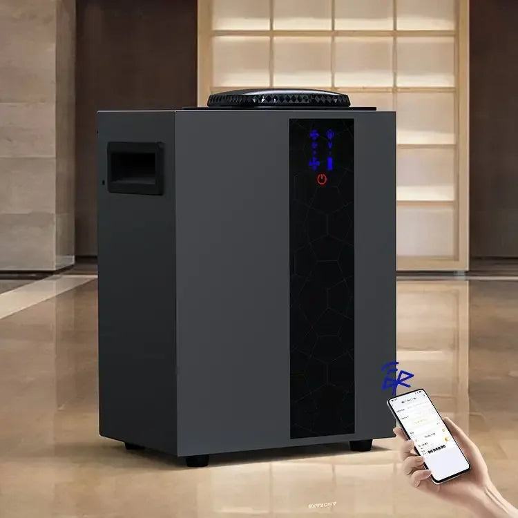 Popular Hotel 800ml Air System HVAC Aluminum Wall Mounted Scent Diffuser Machine Commercial Wifi Fragrance Oil Aroma Diffuser