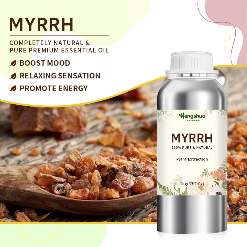 Pure Myrrh Essential Oil – 100% Steam Distilled, Aromatherapy Grade