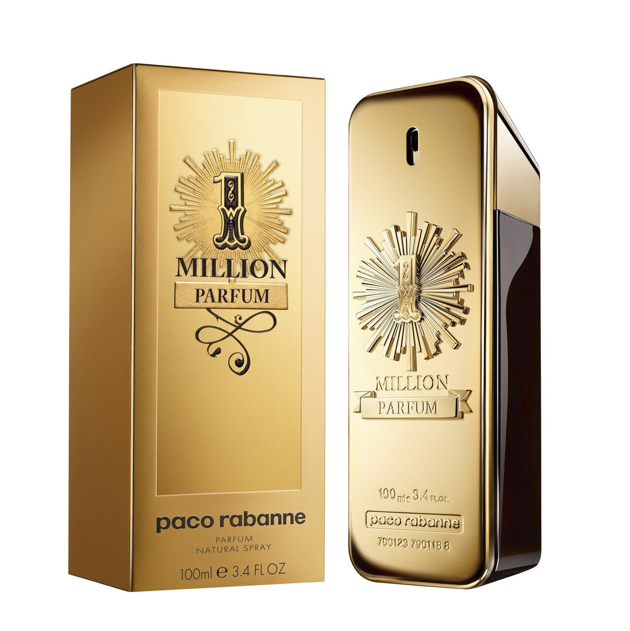 Paco rabanne one million parfum 3.4 parfum spray for men