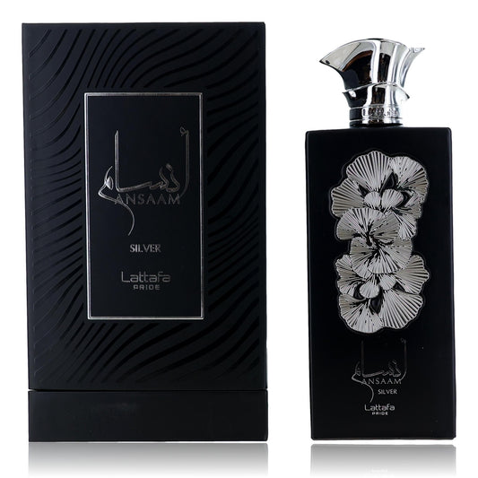 Ansaam Silver by Lattafa, 3.4 oz EDP Spray for Unisex