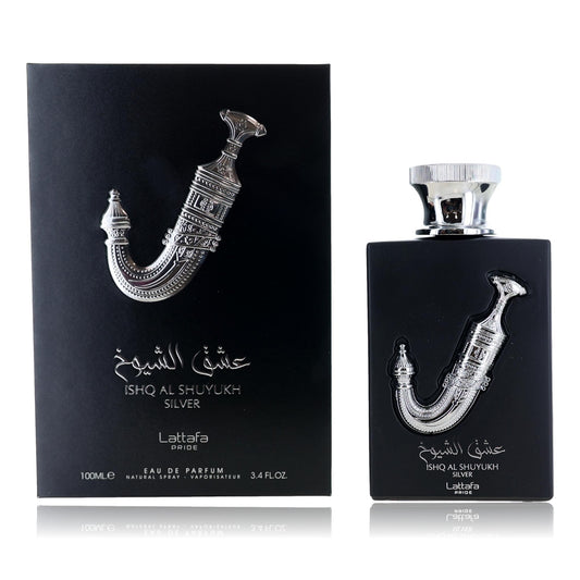 Ishq Al Shuyukh Silver by Lattafa, 3.4 oz EDP Spray for Unisex